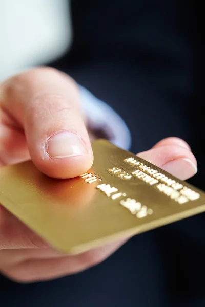 Credit card in  hand — Stock Photo, Image