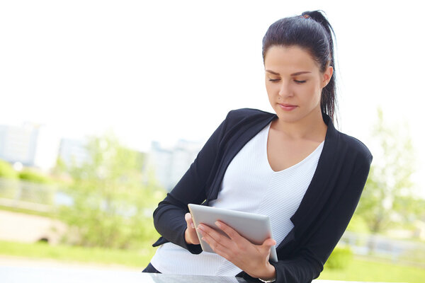 Businesswoman standing outdoor