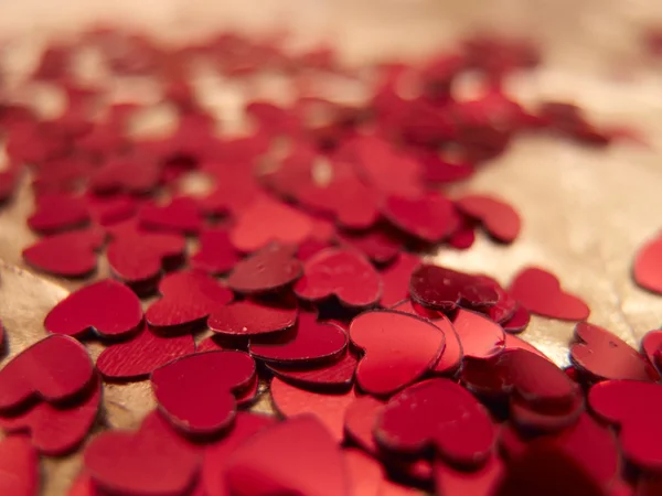 Heart shaped confetti — Stock Photo, Image