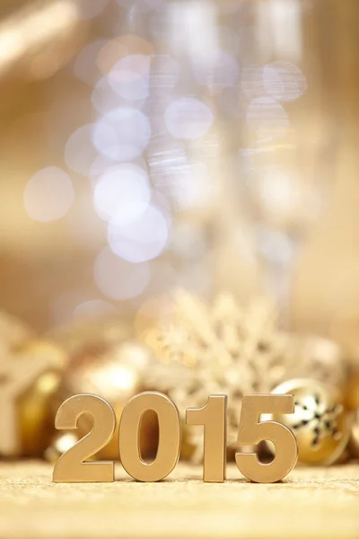 Decorações de Natal e sinal de Ano Novo — Fotografia de Stock