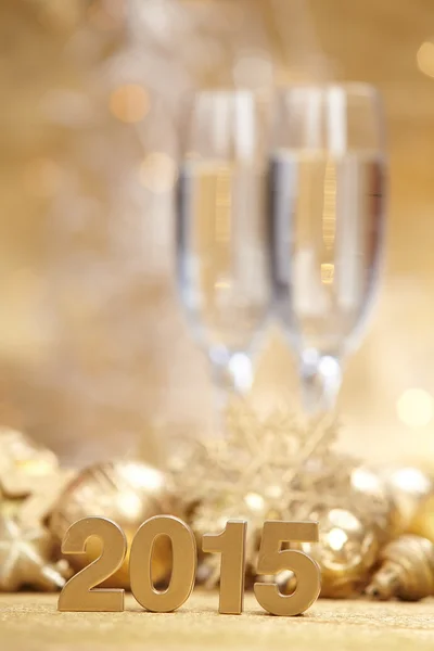 Champagne at new year party — Stock Photo, Image