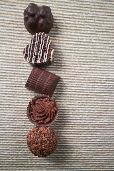 Doces de chocolate — Fotografia de Stock