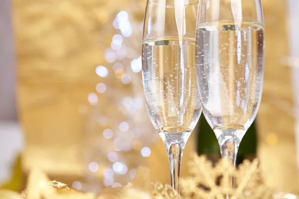 Šampaňské na novoroční party — Stock fotografie