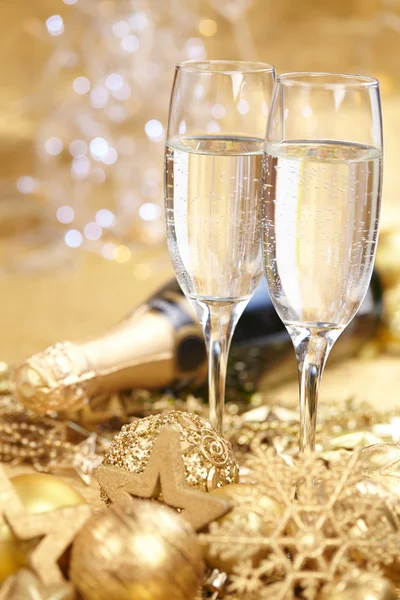 Champagne at new year party — Stock Photo, Image