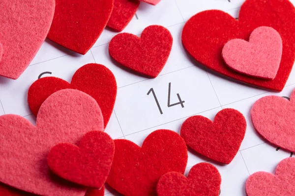 Kalender zum Valentinstag — Stockfoto