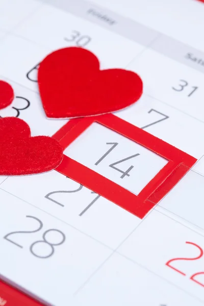 Kalender zum Valentinstag — Stockfoto