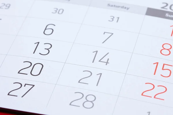 Calendário para dia dos namorados — Fotografia de Stock