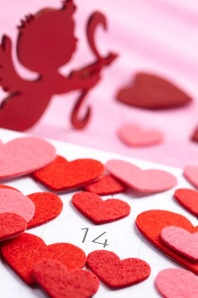 Calendario al día de San Valentín —  Fotos de Stock