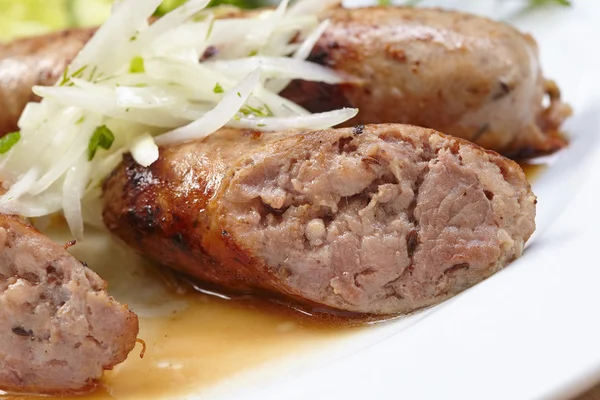 Wurst mit Gemüse — Stockfoto