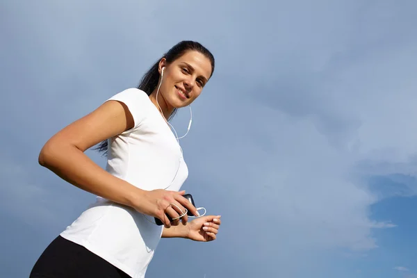 Running sporty woman — Stock Photo, Image