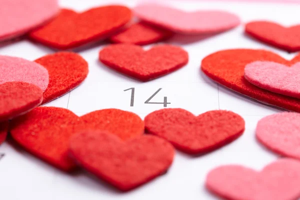 Kalender zum Valentinstag — Stockfoto