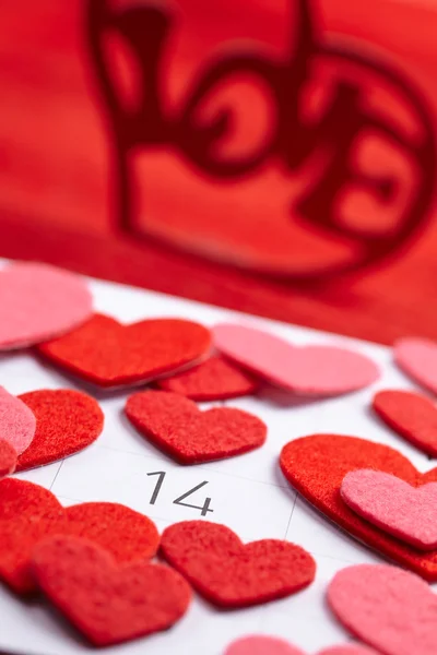 Calendario al día de San Valentín —  Fotos de Stock