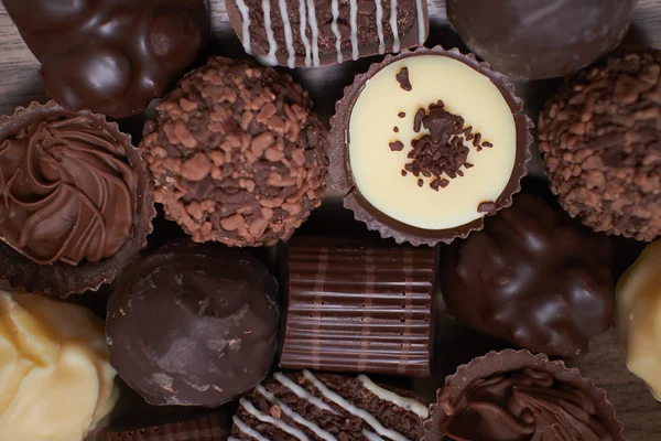 Closeup čokoládové sladkosti — Stock fotografie