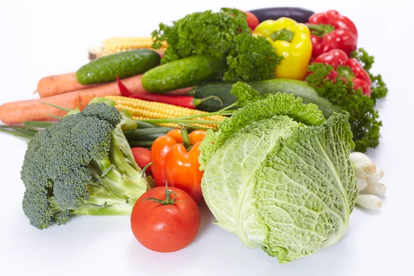 Fresh vegetables on white — Stock Photo, Image