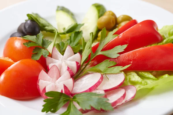Fresh sliced vegetables — Stock Photo, Image