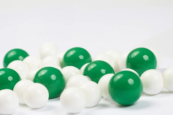 Green and white balls — Stock Photo, Image