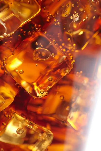 Cola with ice cubes — Stock Photo, Image