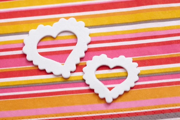 White paper  Hearts — Stock Photo, Image