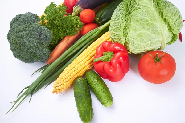 Fresh vegetables on white — Stock Photo, Image