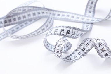 Beyaz üzerinde ölçüm bandı