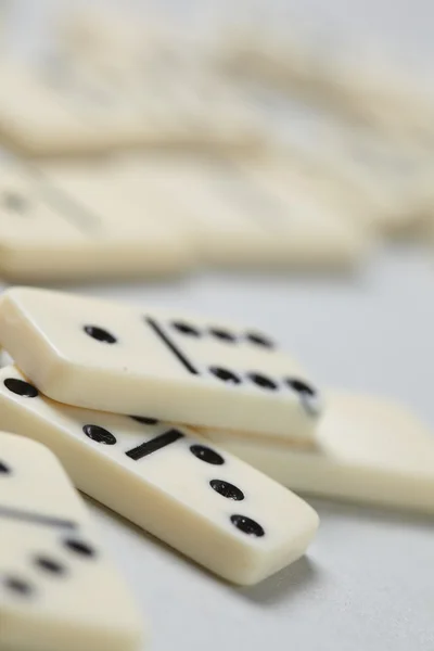 Peças de dominó em cinza — Fotografia de Stock
