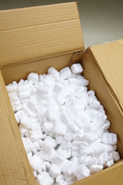 Packing box with packaging filling — Stock Photo, Image