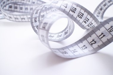 Beyaz üzerinde ölçüm bandı