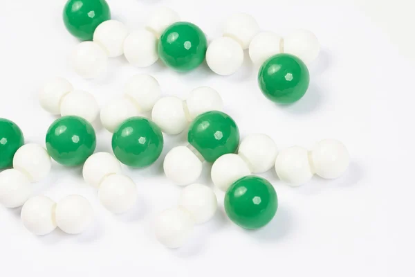 Plastic balls on white — Stock Photo, Image