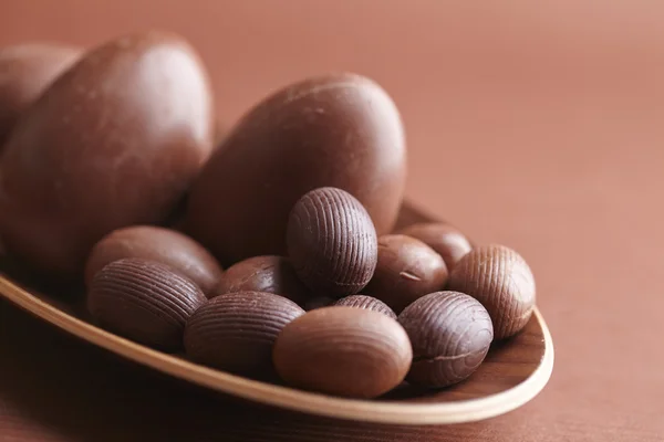 Chocolate Easter eggs — Stock Photo, Image