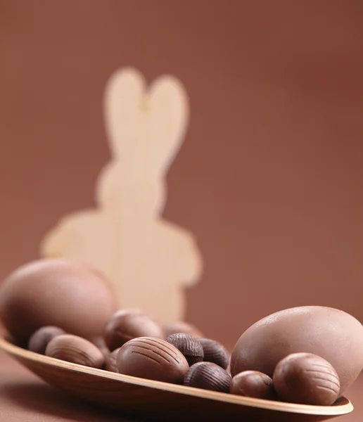 Chocolate Easter eggs — Stock Photo, Image