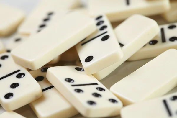 Zbliżenie na kawałki domino — Zdjęcie stockowe