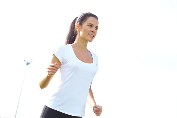 Correr mujer deportiva — Foto de Stock