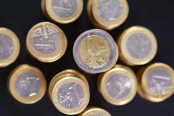 Stack Euro coins — Stock Photo, Image