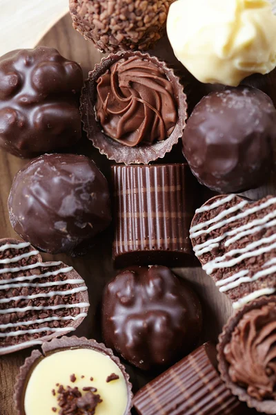 Deliciosos doces de chocolate — Fotografia de Stock