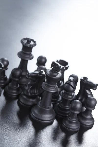 Black chess figures — Stock Photo, Image