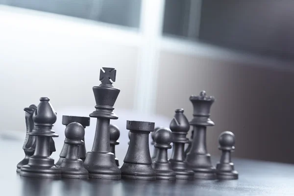 Чёрные шахматисты — стоковое фото