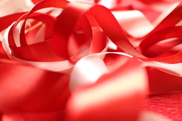 Red satin Ribbons — Stock Photo, Image