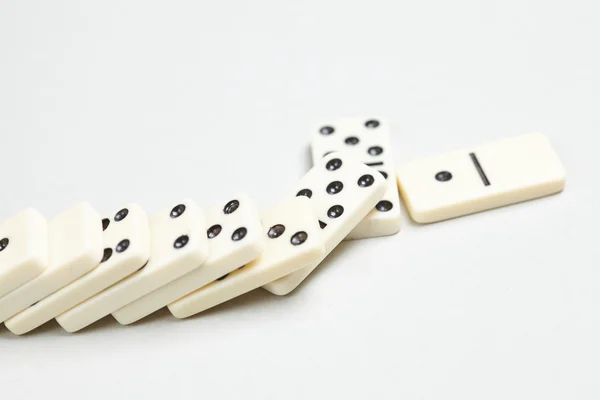 White Domino pieces — Stock Photo, Image