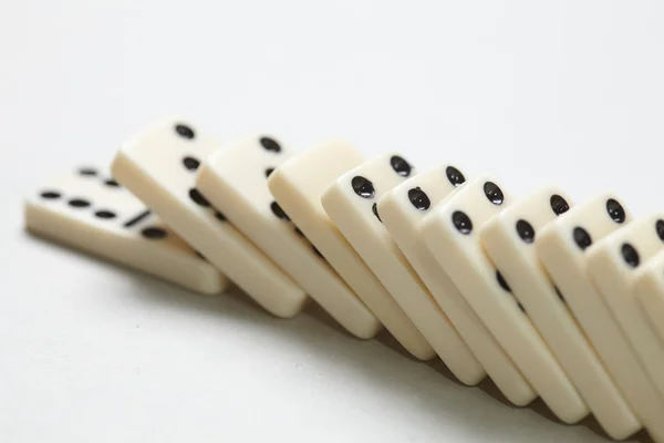 White Domino pieces — Stock Photo, Image