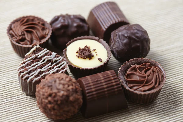 Delicious chocolate candies — Stock Photo, Image