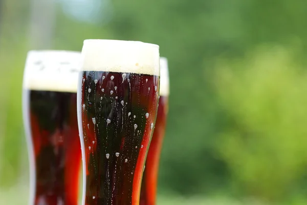 Üç bardak bira — Stok fotoğraf