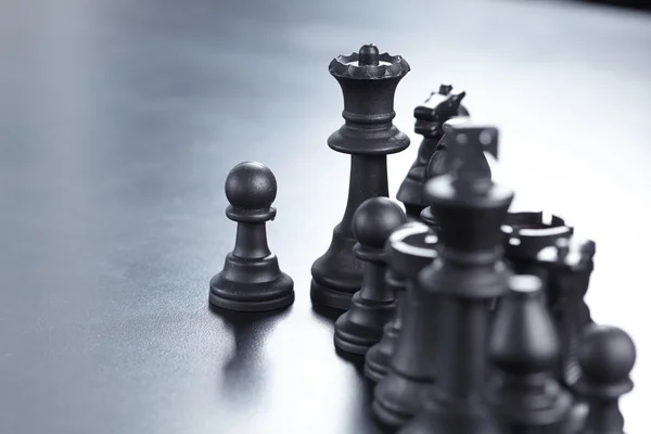 Zwarte chess cijfers — Stockfoto