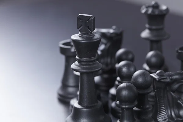 Black chess figures — Stock Photo, Image