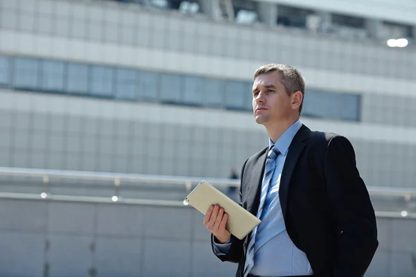 Businessman using a tablet — Stock Photo, Image