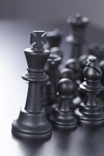 Black chess figures — Stock Photo, Image