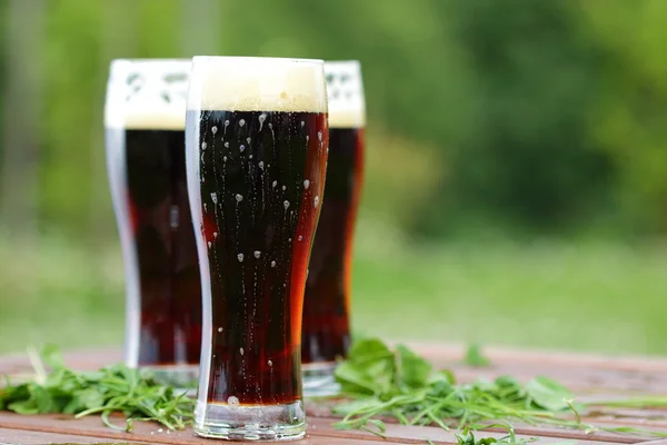 Tres vasos de cerveza — Foto de Stock