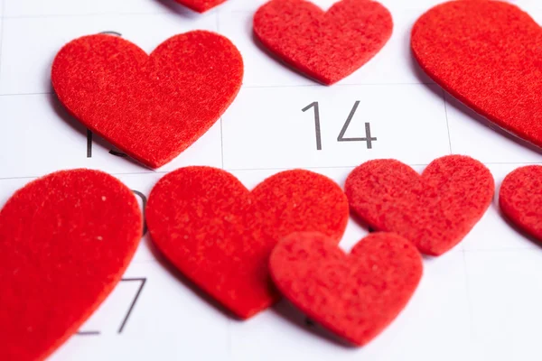 Kalender van de dag van Valentijnskaarten — Stockfoto