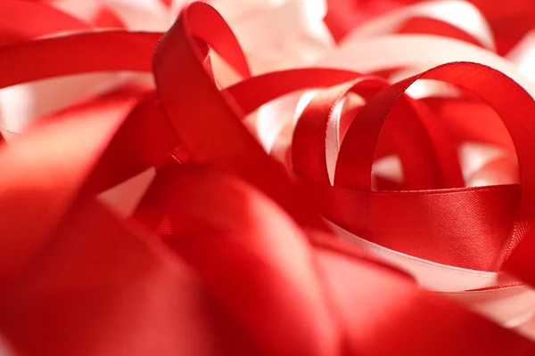 Red satin Ribbons — Stock Photo, Image