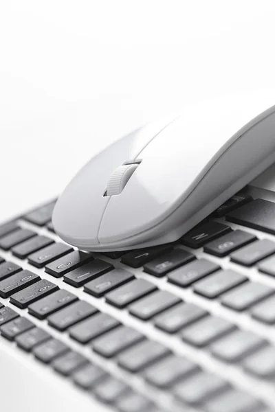 Mouse de computador com teclado — Fotografia de Stock