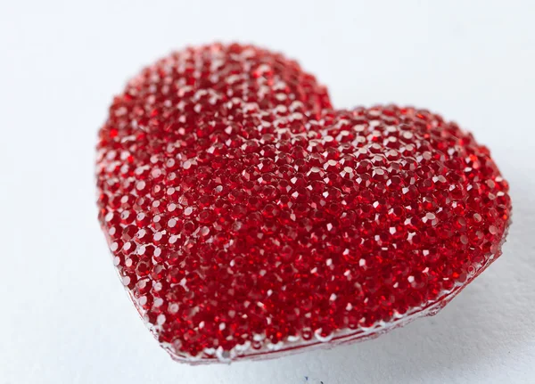 Rood decoratief hart — Stockfoto